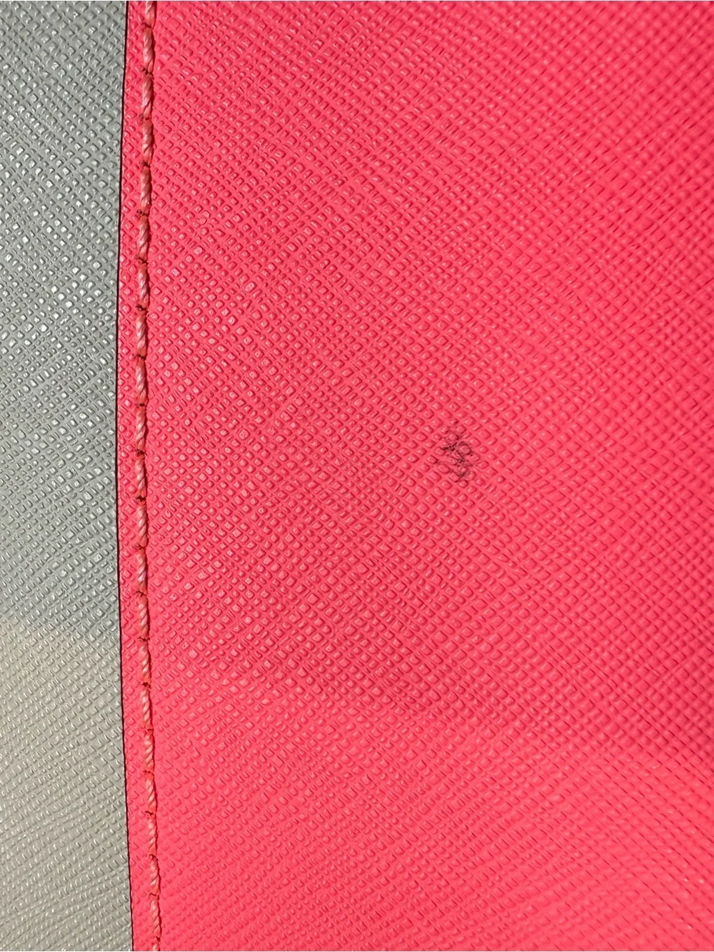Kate Spade Beige & Hot Pink Dome Satchel w Wallet, shoulder strap and dust bag